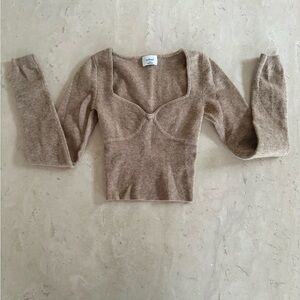 Wilfred Beige/Tan Long Sleeve Sweater 2XS